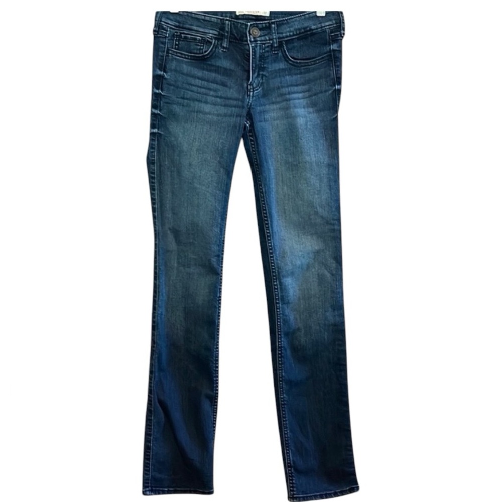 Hollister straight leg stretch denim jeans size 3 R 26 x 32  EUC